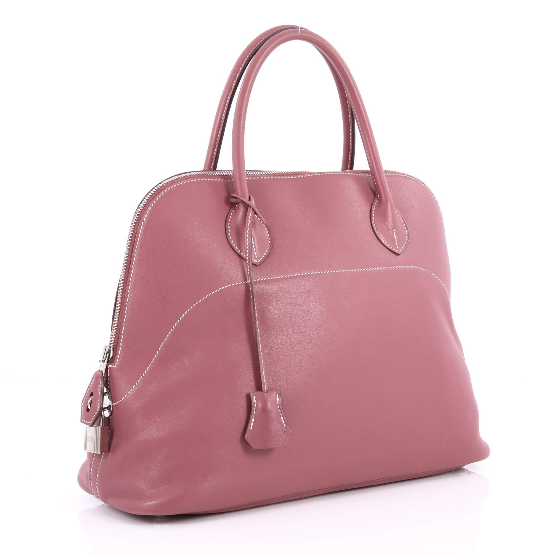 Pink Hermes Bolide Handbag Sikkim Relax 35