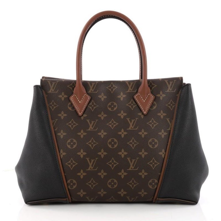 Louis Vuitton W Tote Monogram Canvas And Leather Pm At 1stdibs Louis Vuitton W Tote Monogram Canvas And Leather Pm In Good Condition For New