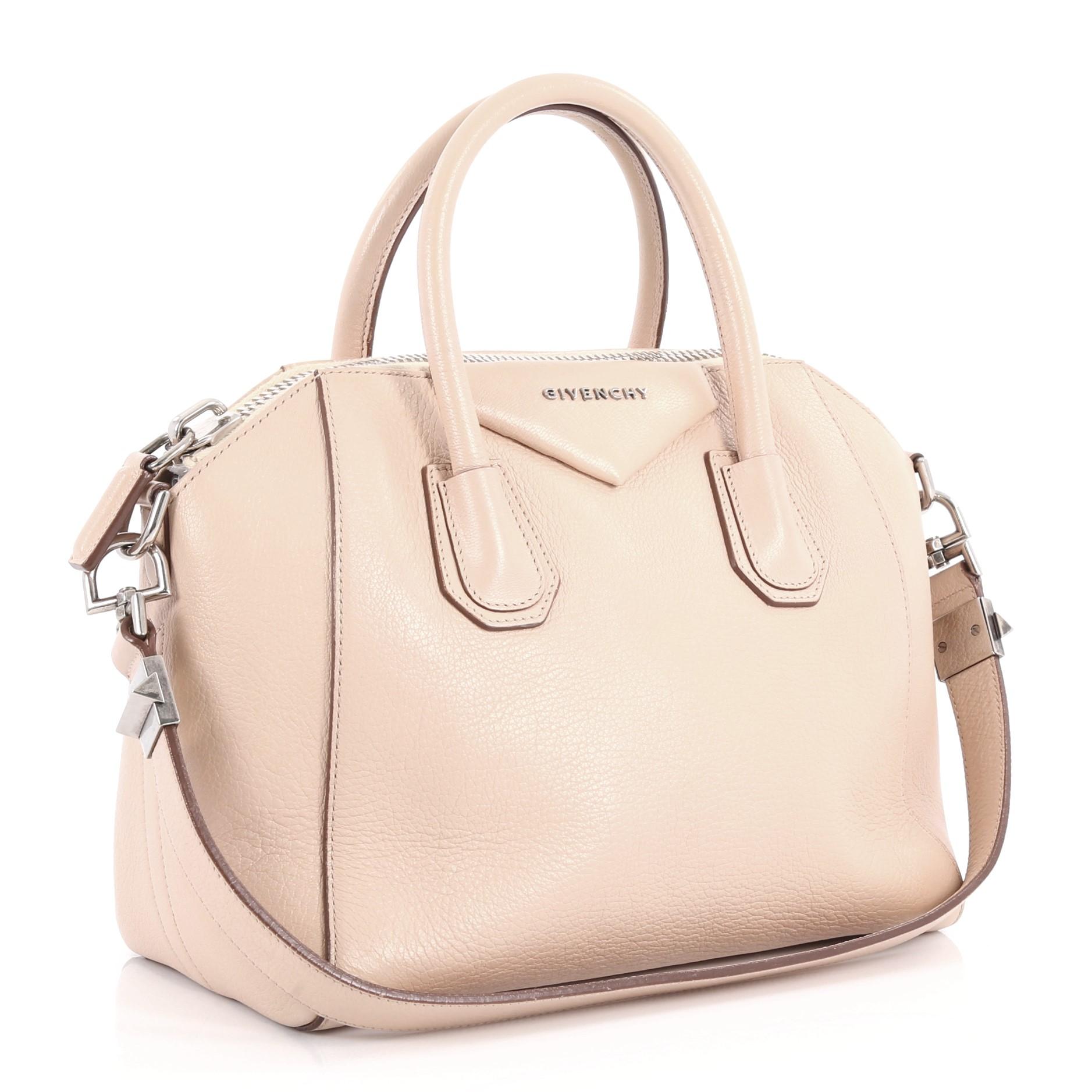 Beige Givenchy Antigona Bag Leather Small