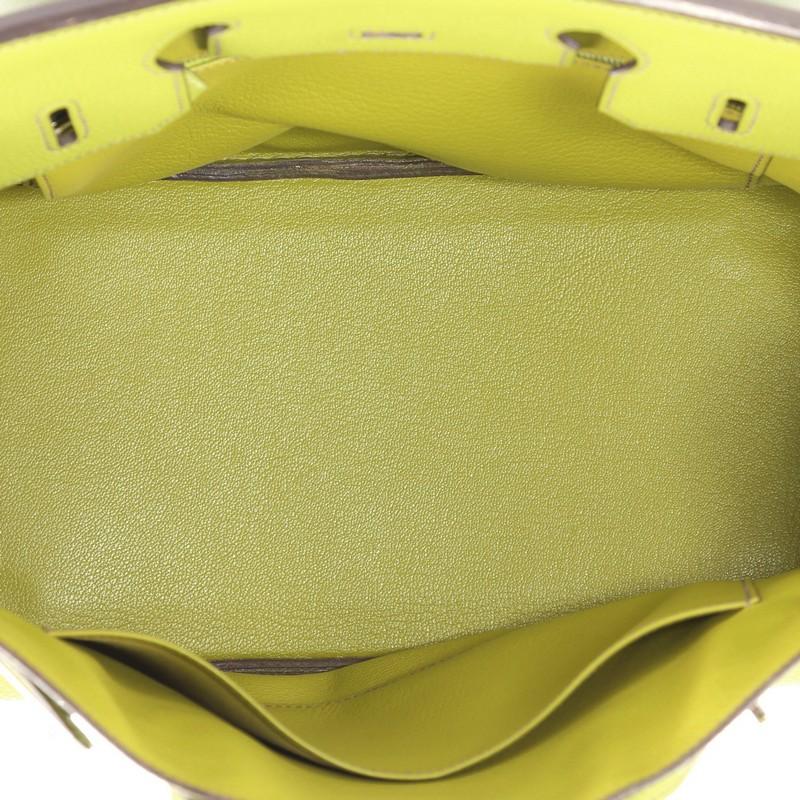 Hermes Birkin Handbag Vert Anis Togo with Palladium Hardware 30 5