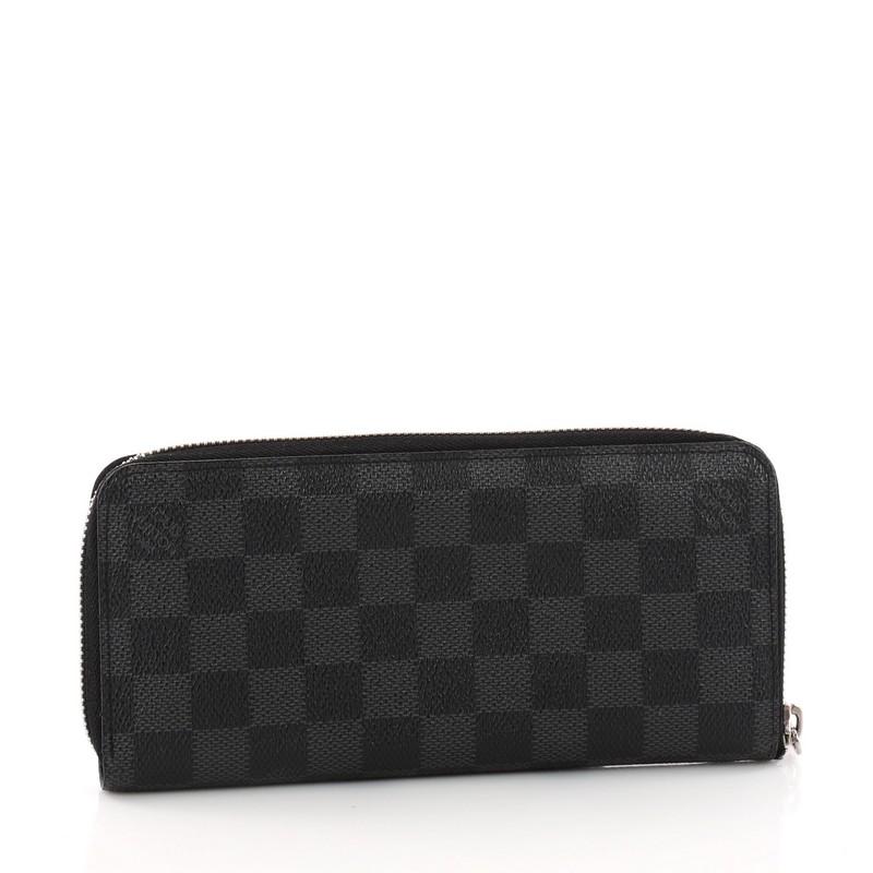 Louis Vuitton Zippy Wallet Damier Graphite Vertical In Good Condition In NY, NY