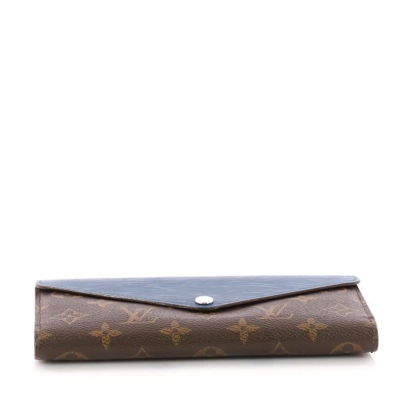 Louis Vuitton Marie-Lou Wallet Monogram Canvas and Epi Leather Long  In Fair Condition In NY, NY