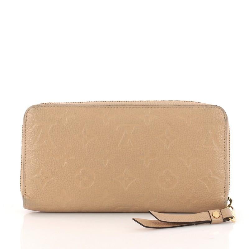 Louis Vuitton Zippy Wallet Monogram Empreinte Leather In Good Condition In NY, NY