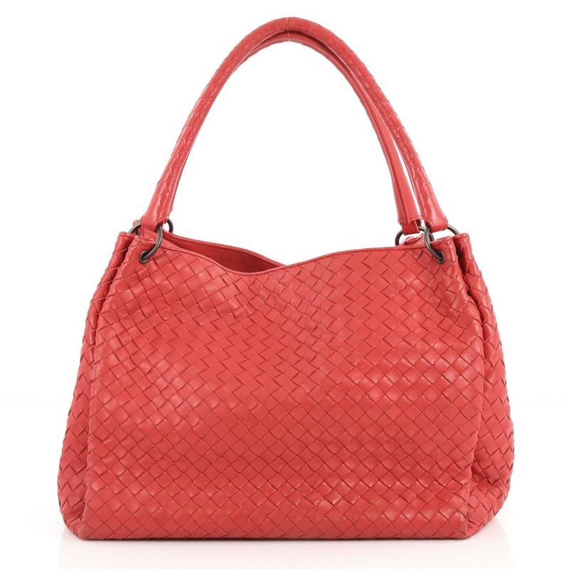 Bottega Veneta Parachute Handbag Intrecciato Nappa Medium In Good Condition In NY, NY