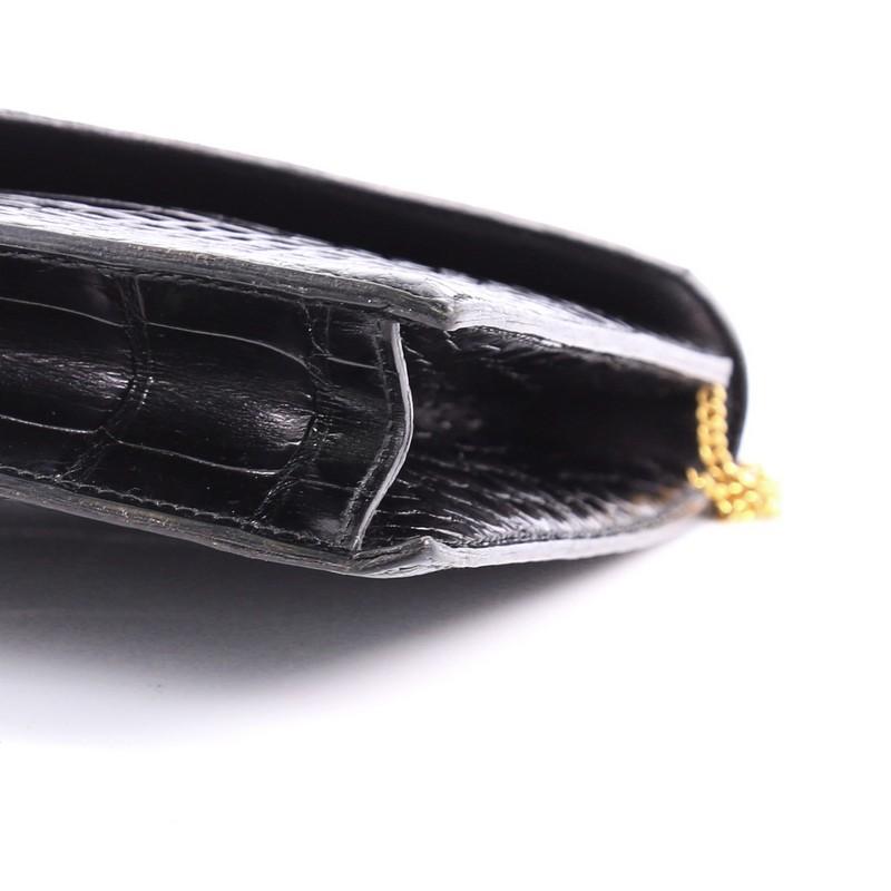 Hermes Lydie Convertible Clutch Shiny Crocodile Porosus 3
