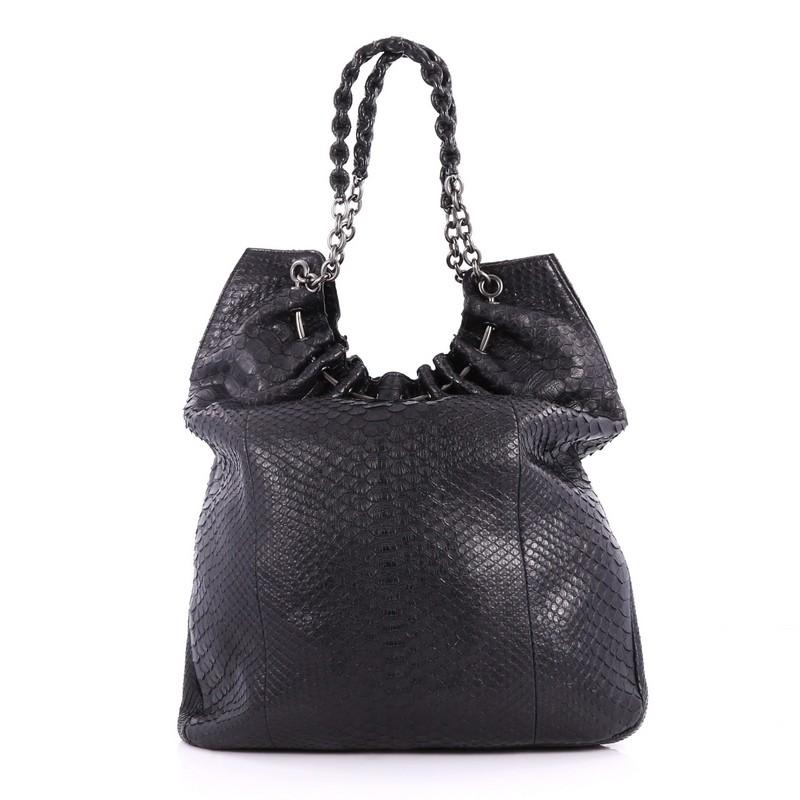 Tom Ford Chain Handle Bag Python Large In Good Condition In NY, NY
