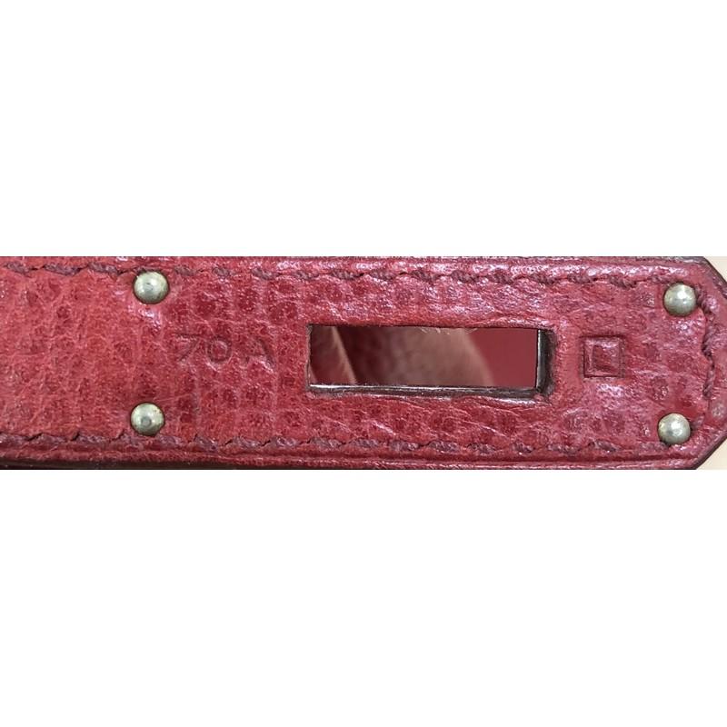 Hermes Birkin Handbag Rouge Red Buffalo Skipper with Palladium Hardware 35 4