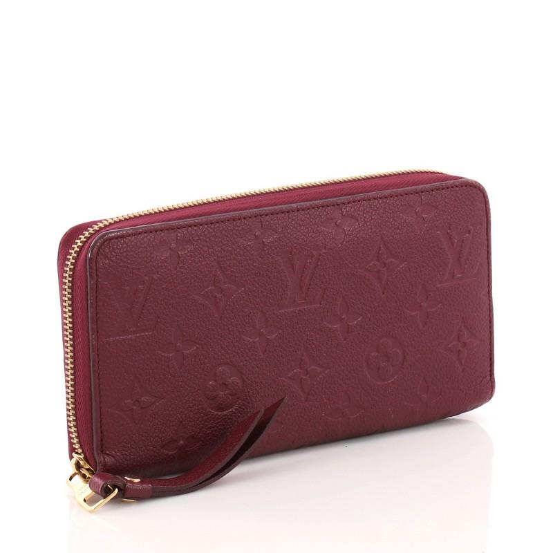 Brown Louis Vuitton Zippy Wallet Monogram Empreinte Leather