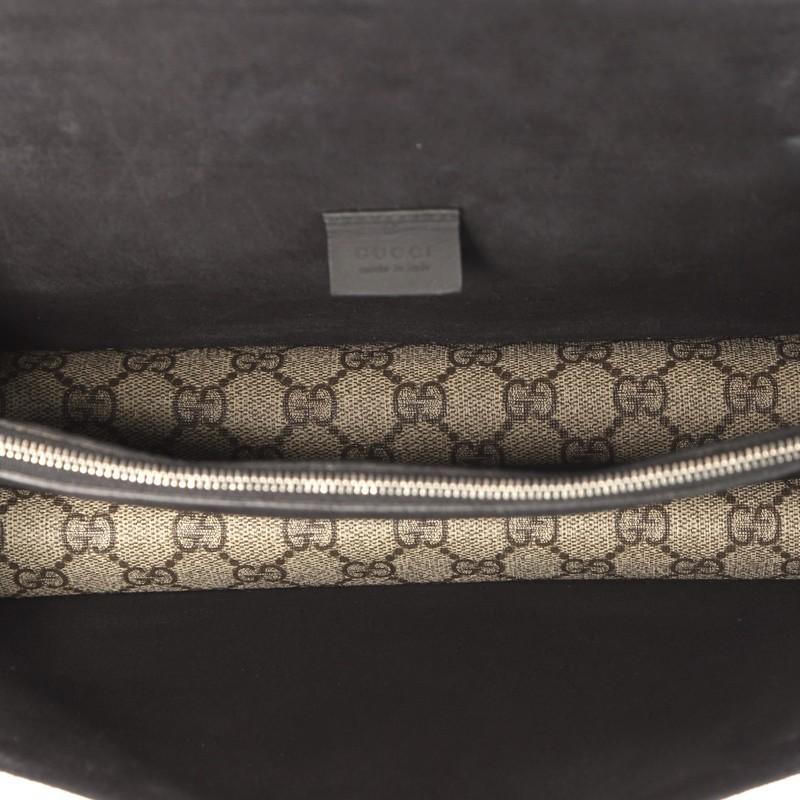 Gray Gucci Dionysus Handbag Crystal Embellished GG Coated Canvas Small