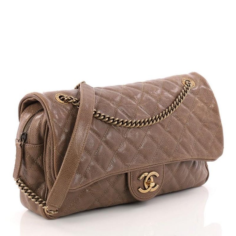 Chanel Shiva Flap Bag Quilted Caviar Large at 1stDibs