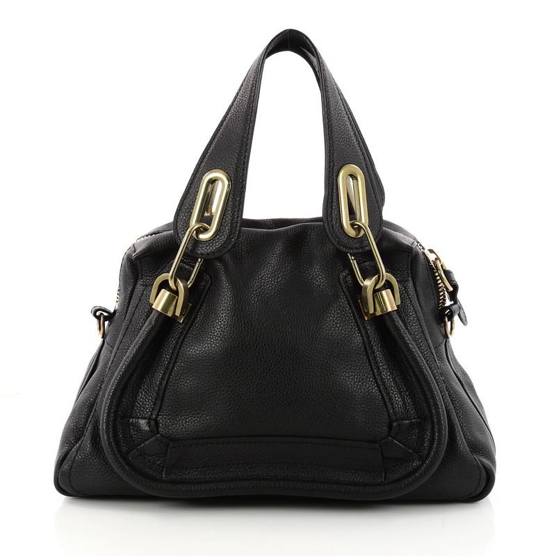 Chloe Paraty Top Handle Bag Leather Small  In Good Condition In NY, NY