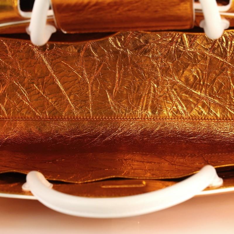 Christian Dior Diorever Handbag Metallic Leather Large 2