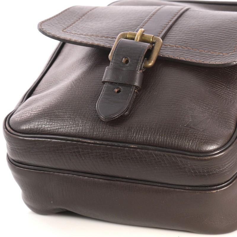 Black Louis Vuitton Iroquois Messenger Bag Utah Leather