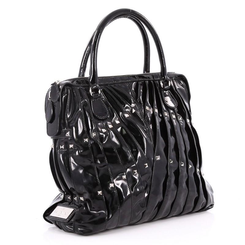 Black Valentino Maison Bag Studded Patent