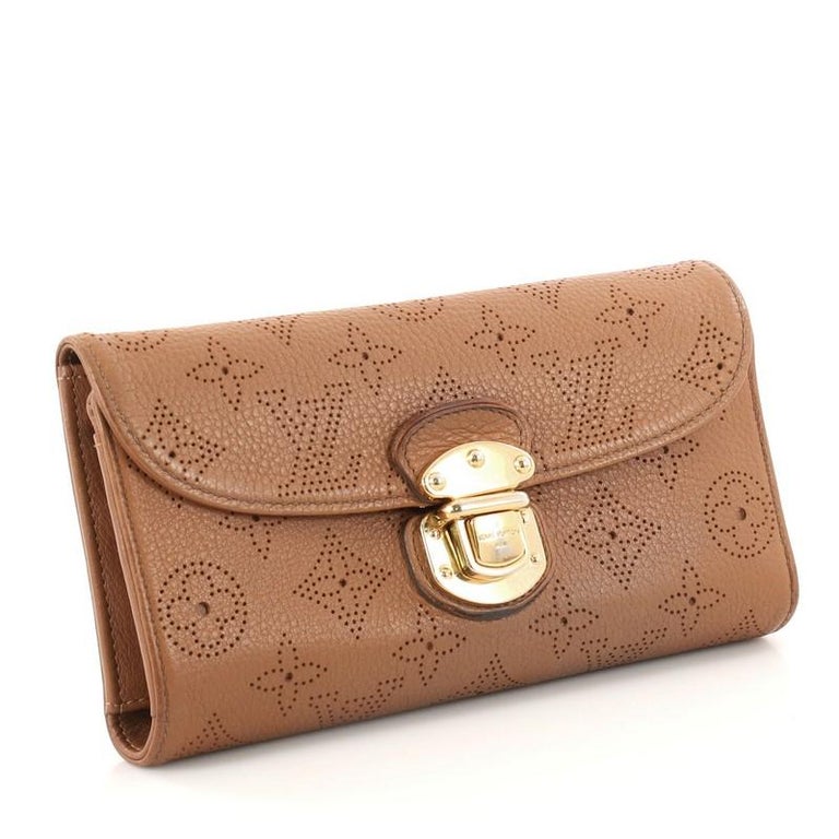 LOUIS VUITTON AMELIA WALLET IN MAHINA MONOGRAM LEATHER PERFORATED
