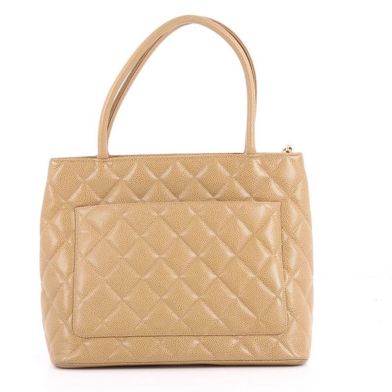 Chanel Medallion Tote Quilted Caviar In Good Condition In NY, NY