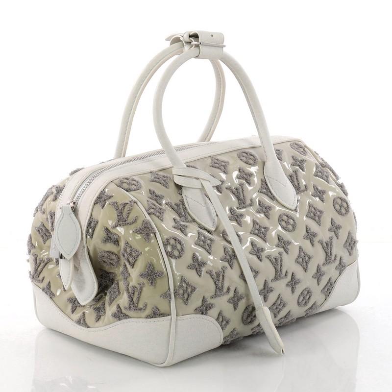 Gray Louis Vuitton Round Speedy Bag Monogram Bouclettes