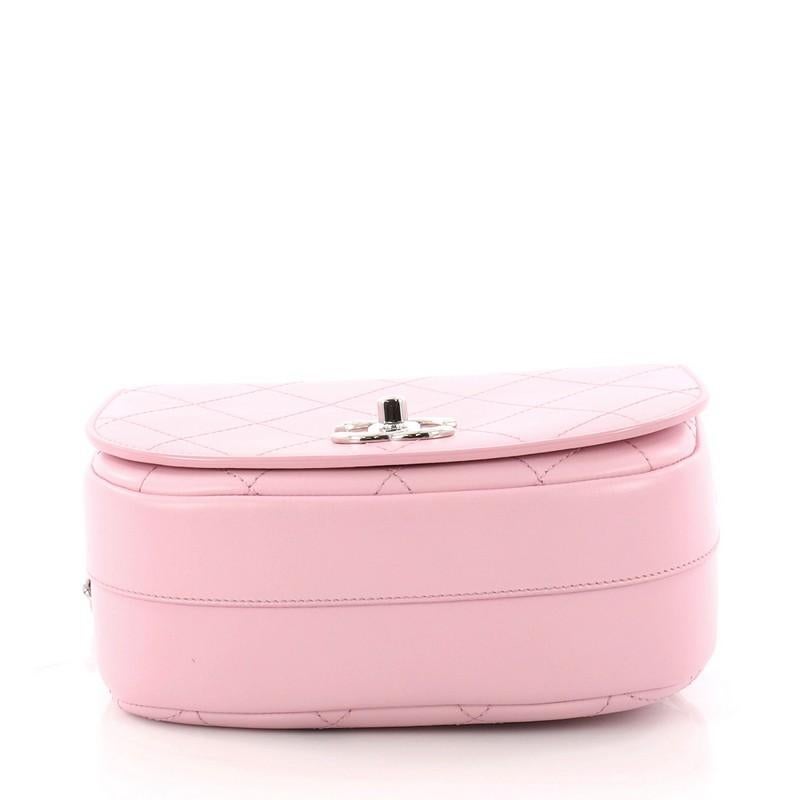 Pink Chanel Ring My Bag Top Handle Quilted Calfskin Small