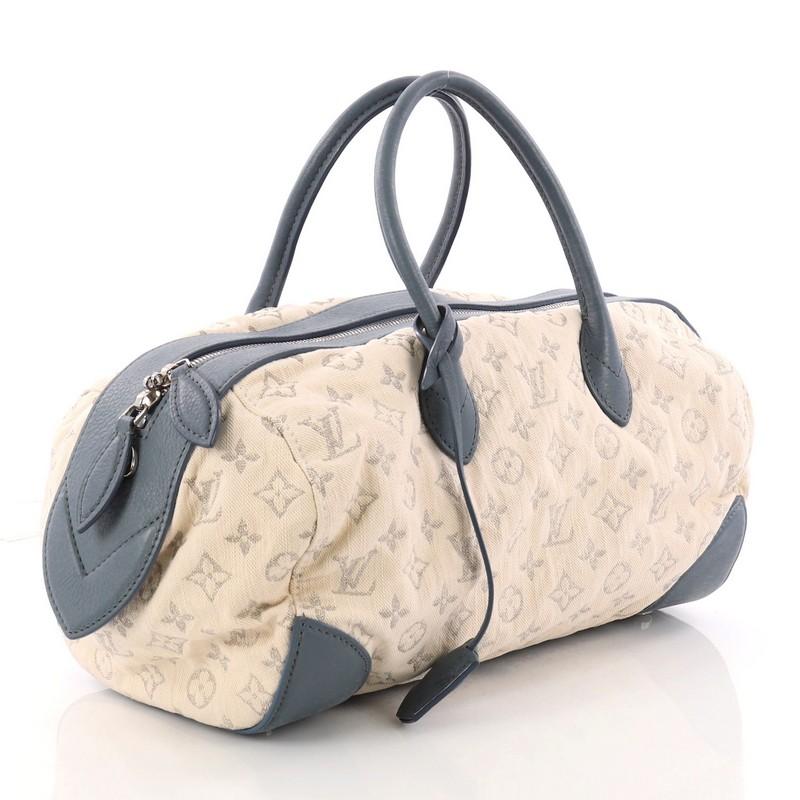 Louis Vuitton Round Speedy Bag Monogram Denim In Good Condition In NY, NY