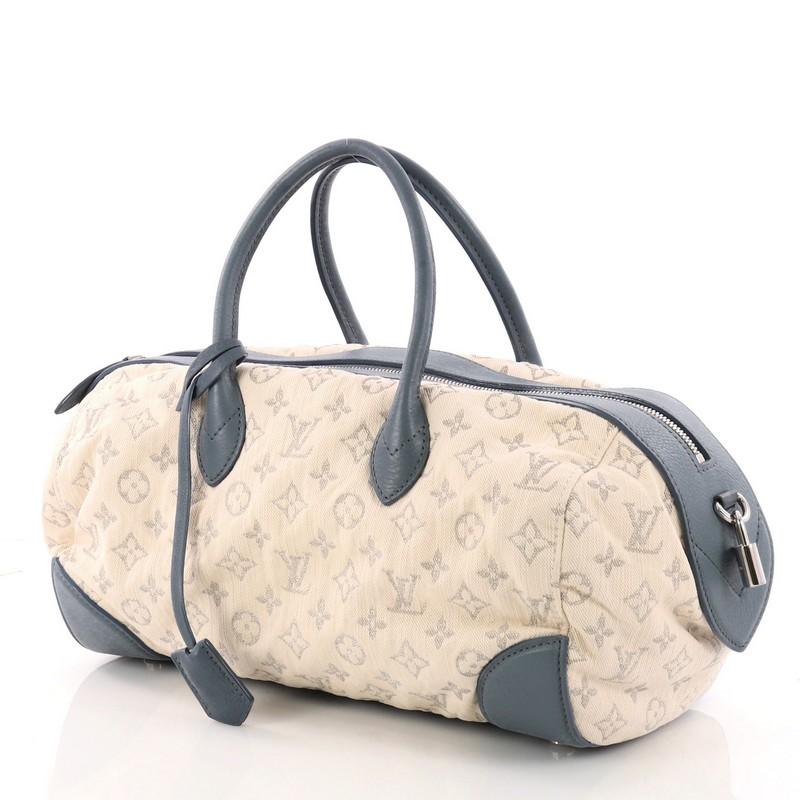 Women's Louis Vuitton Round Speedy Bag Monogram Denim