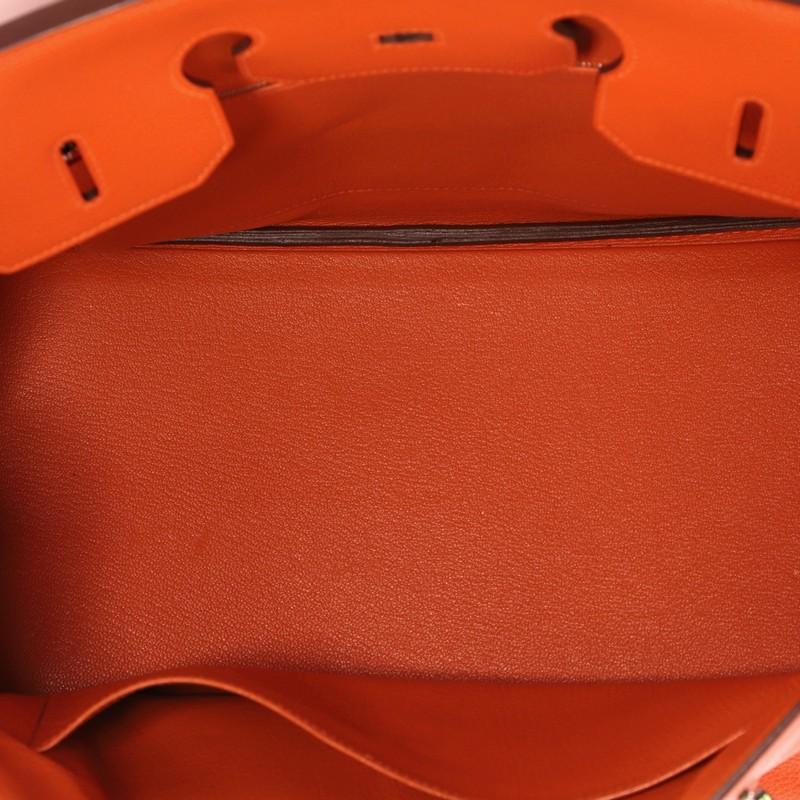 Hermes Birkin Handbag Orange H Vache Trekking with Palladium Hardware 35 1
