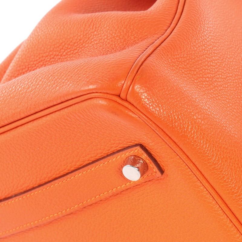 Hermes Birkin Handbag Orange H Vache Trekking with Palladium Hardware 35 3