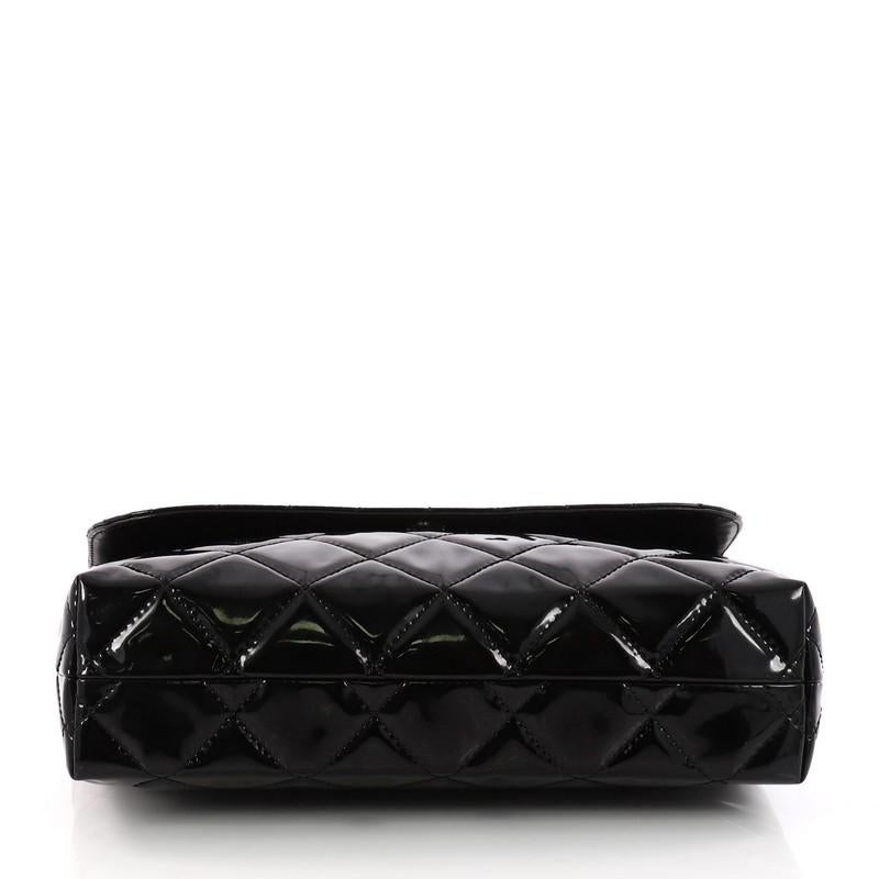 Chanel In The Business Flap Bag Quilted Patent Vinyl Maxi In Good Condition In NY, NY