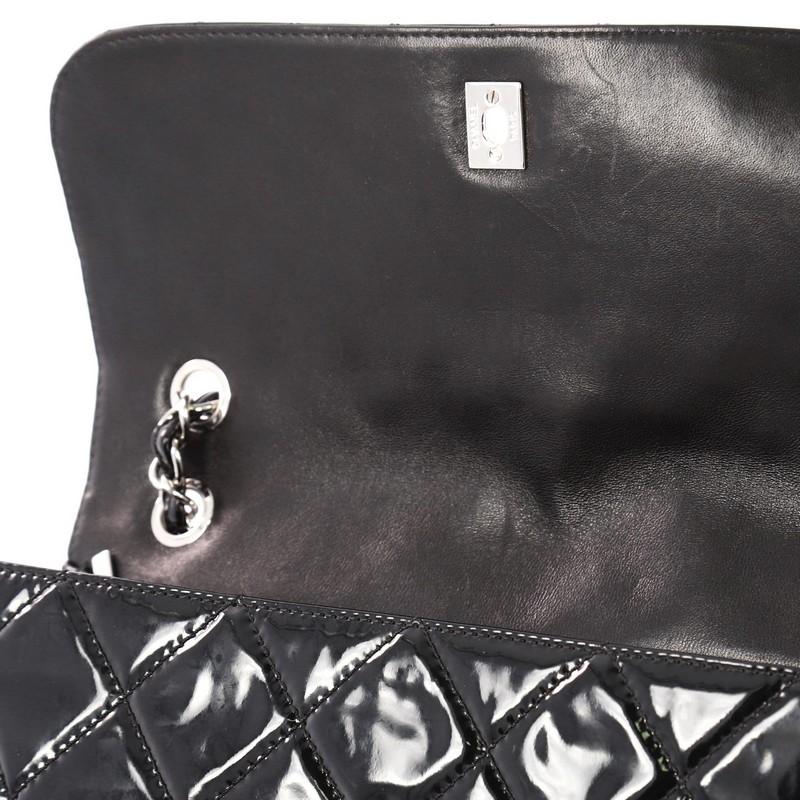 Chanel In The Business Flap Bag Quilted Patent Vinyl Maxi 1
