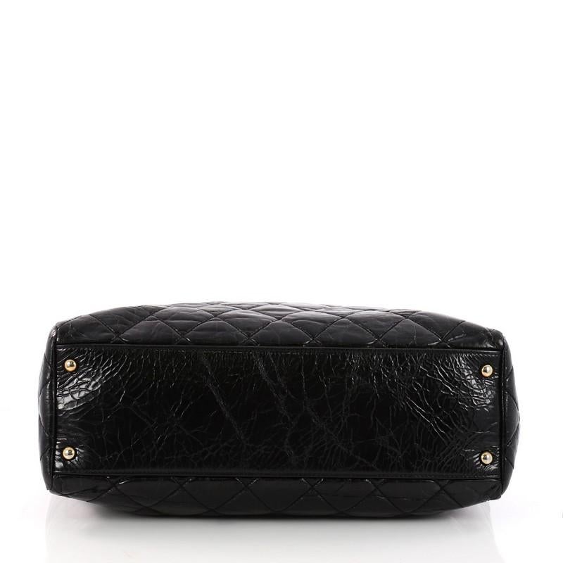 Women's or Men's Chanel Rita Tote Quilted Glazed Crackled Calfskin Small