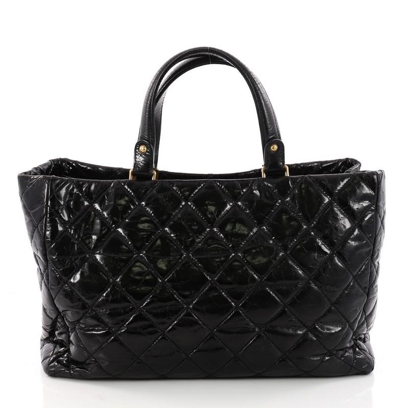 Chanel Rita Tote Quilted Glazed Crackled Calfskin Small In Good Condition In NY, NY