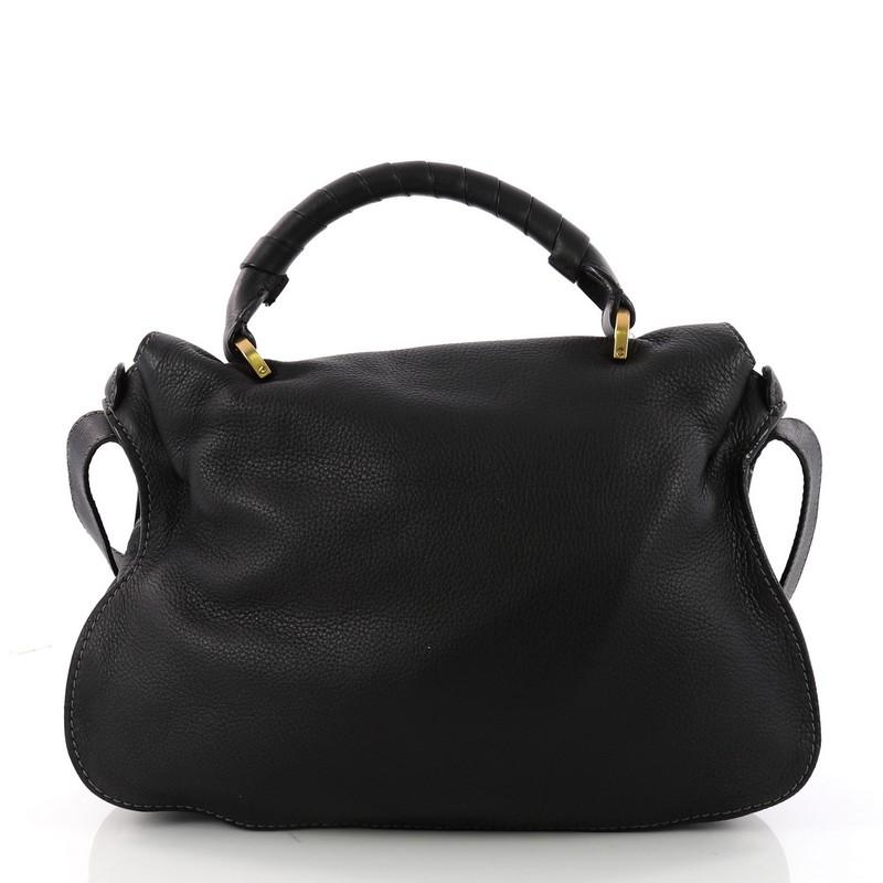 Black Chloe Marcie Top Handle Bag Leather Medium