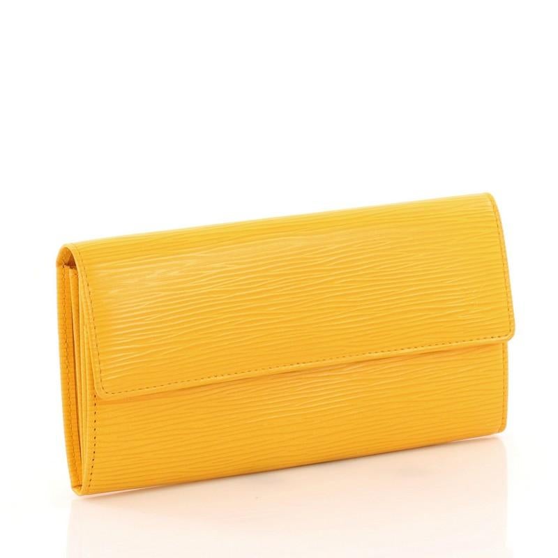Orange Louis Vuitton Sarah Wallet Epi Leather