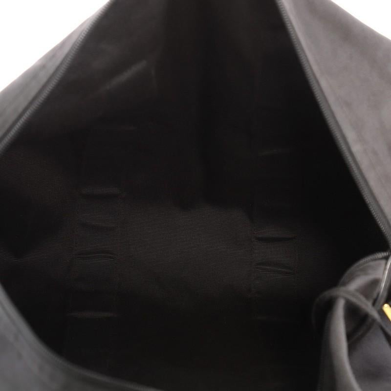 Black Fendi Vintage Logo Duffle Bag Nylon Large