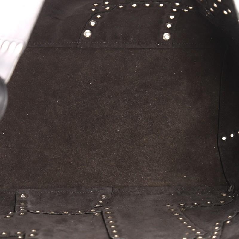 Women's Celine Horizontal Cabas Tote Grommet Patchwork Leather Large