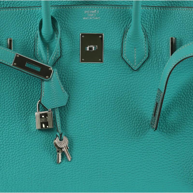 Hermes Birkin Handbag Lagon Togo with Palladium Hardware 35 3