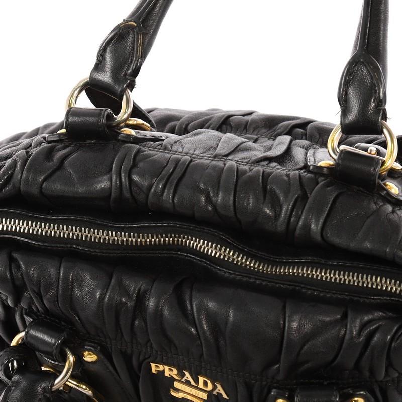 Prada Gaufre Convertible Tote Nappa Leather Medium In Fair Condition In NY, NY