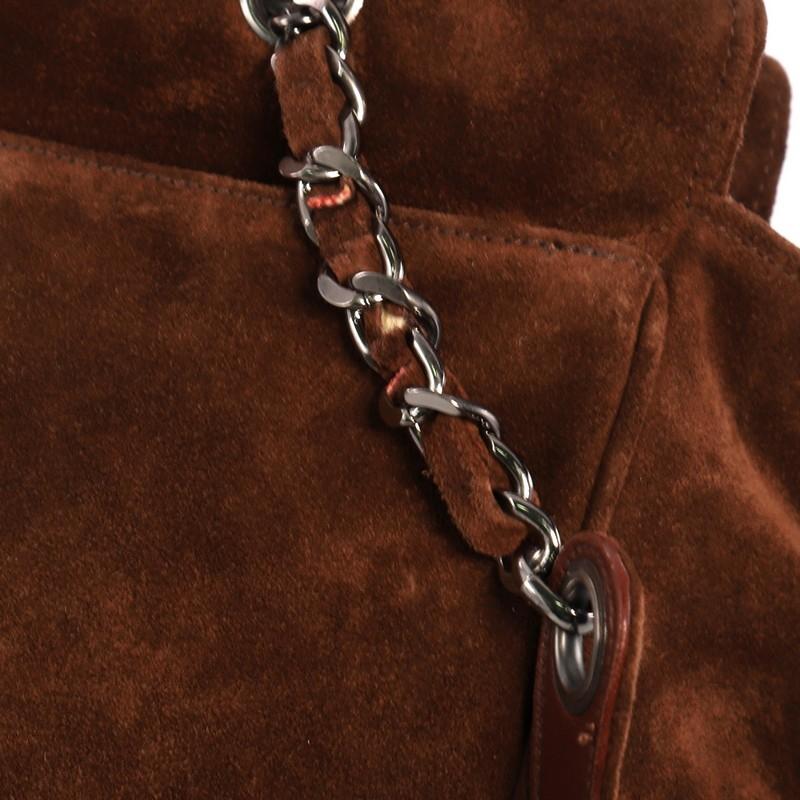 Chanel Triple CC Chain Shoulder Bag Suede Large 3
