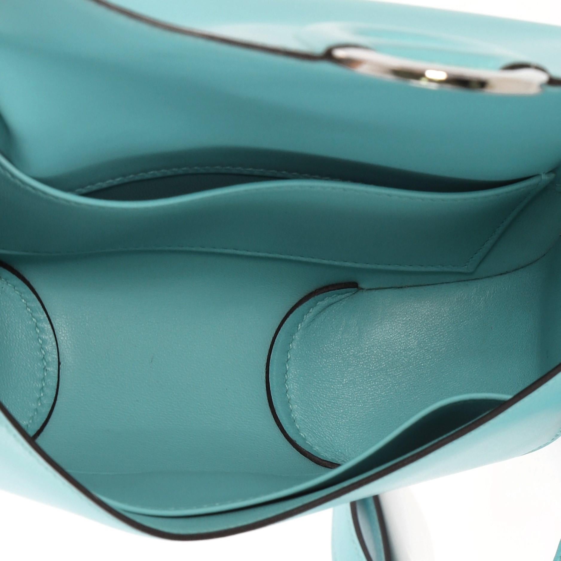 Blue Hermes Cherche Midi Shoulder Bag
