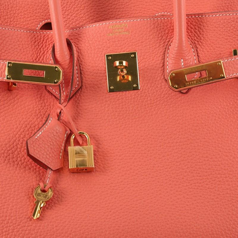 Hermes Birkin Handbag Crevette Clemence with Gold Hardware 35 5