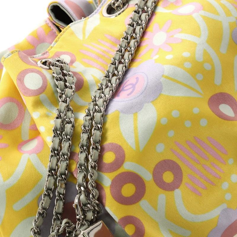 Chanel Sac Cordon Shoulder Bag Printed Satin 2