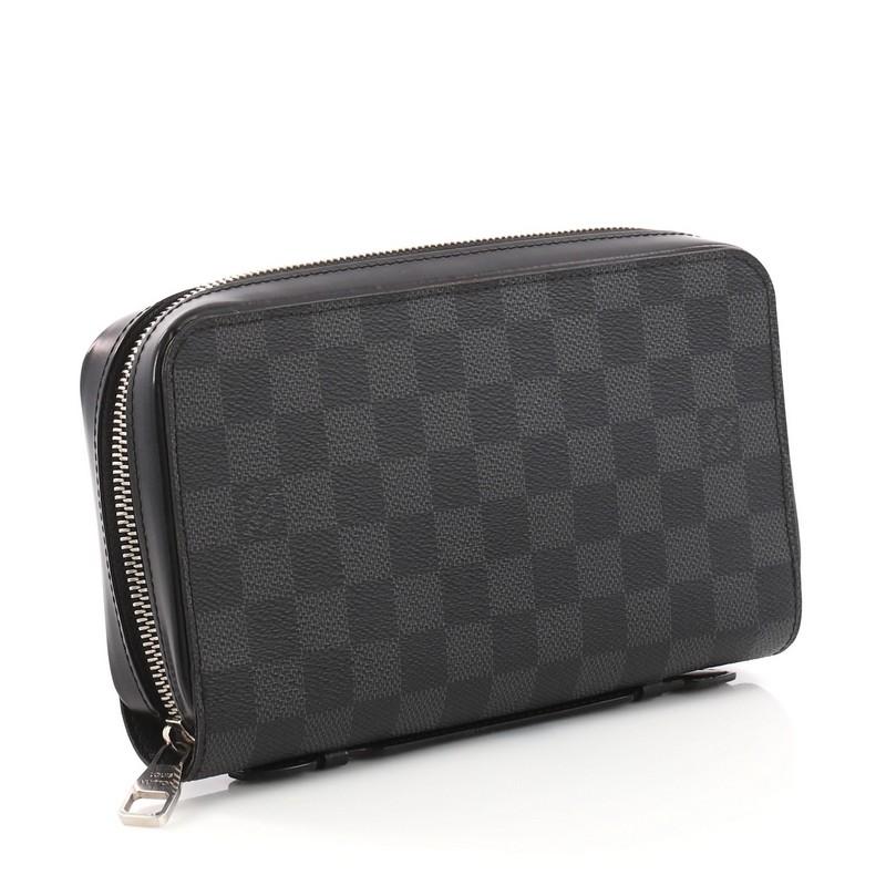Black Louis Vuitton Zippy Wallet Damier XL