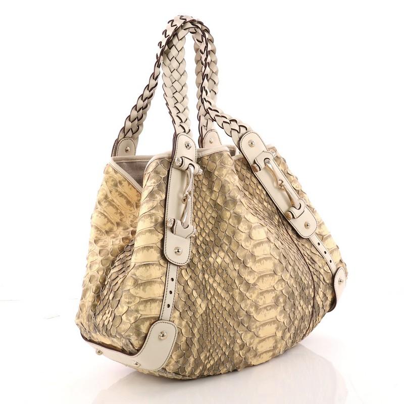 Beige Gucci Pelham Shoulder Bag Python Medium