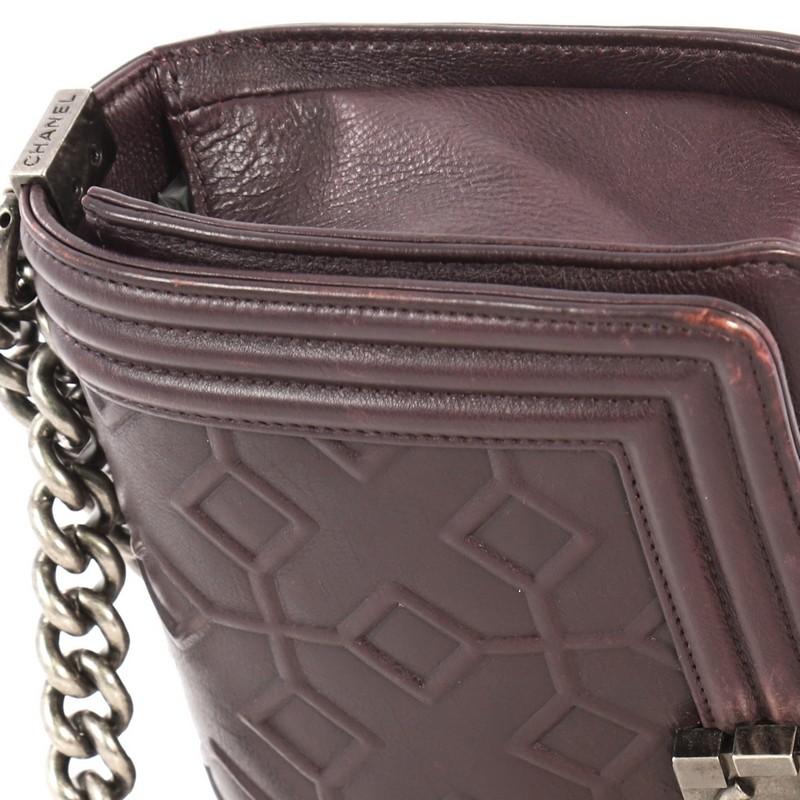 Chanel Arabesque Boy Flap Bag Embossed Calfskin Old Medium 2
