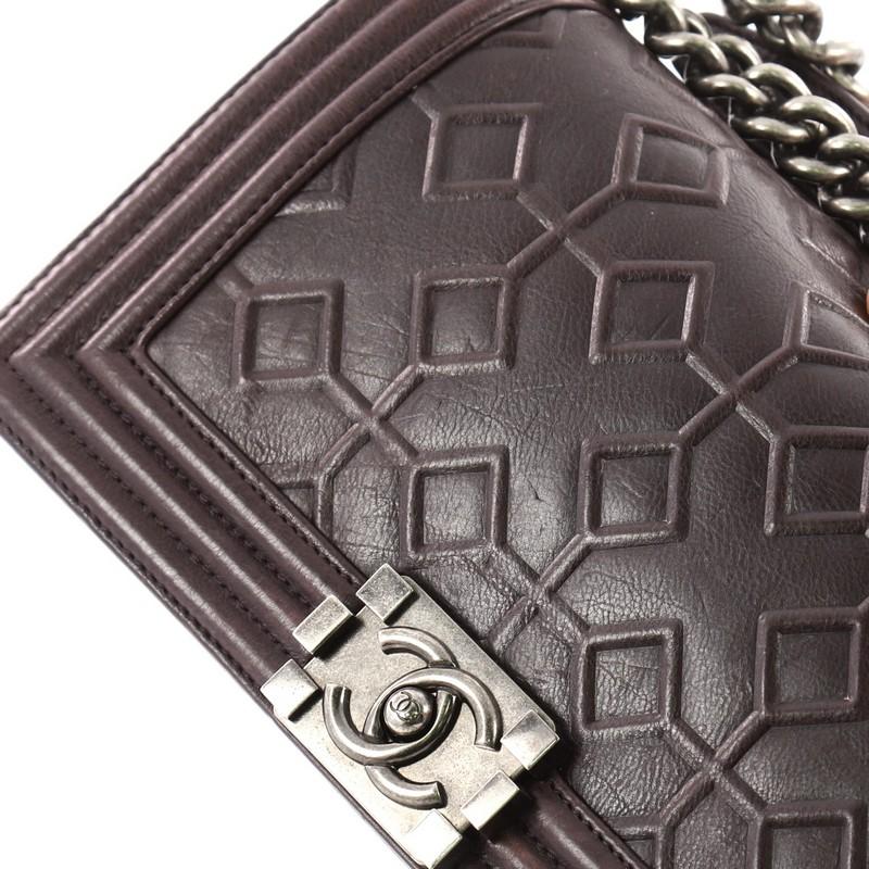 Chanel Arabesque Boy Flap Bag Embossed Calfskin Old Medium 3