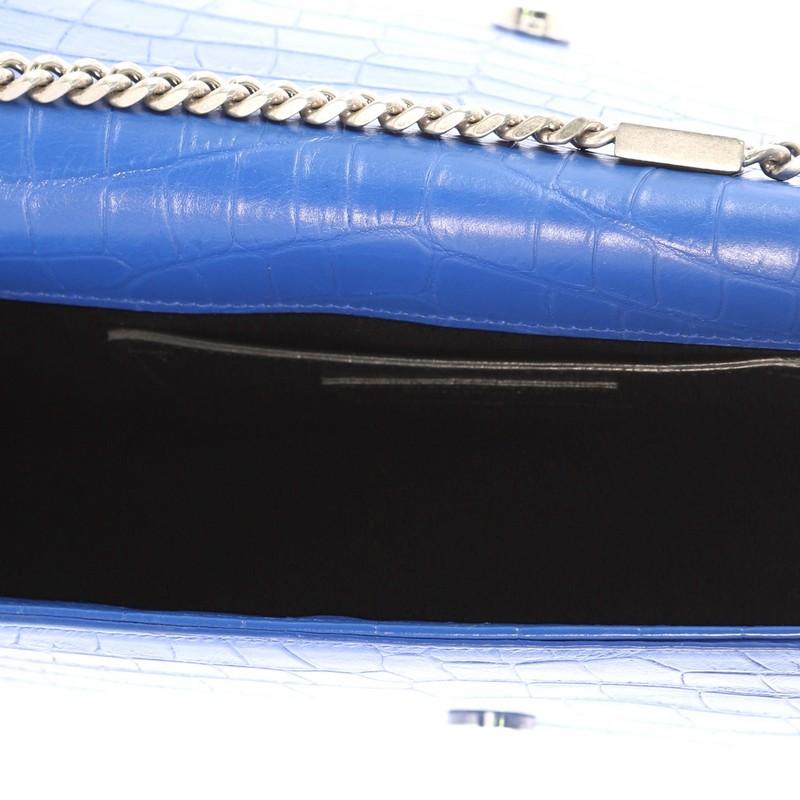 Saint Laurent Classic Monogram Tassel Crossbody Bag Crocodile Embossed Leather M 1