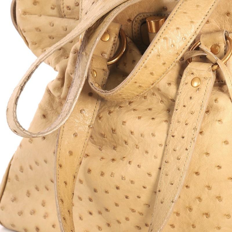Saint Laurent Rive Gauche Satchel Ostrich Large 3