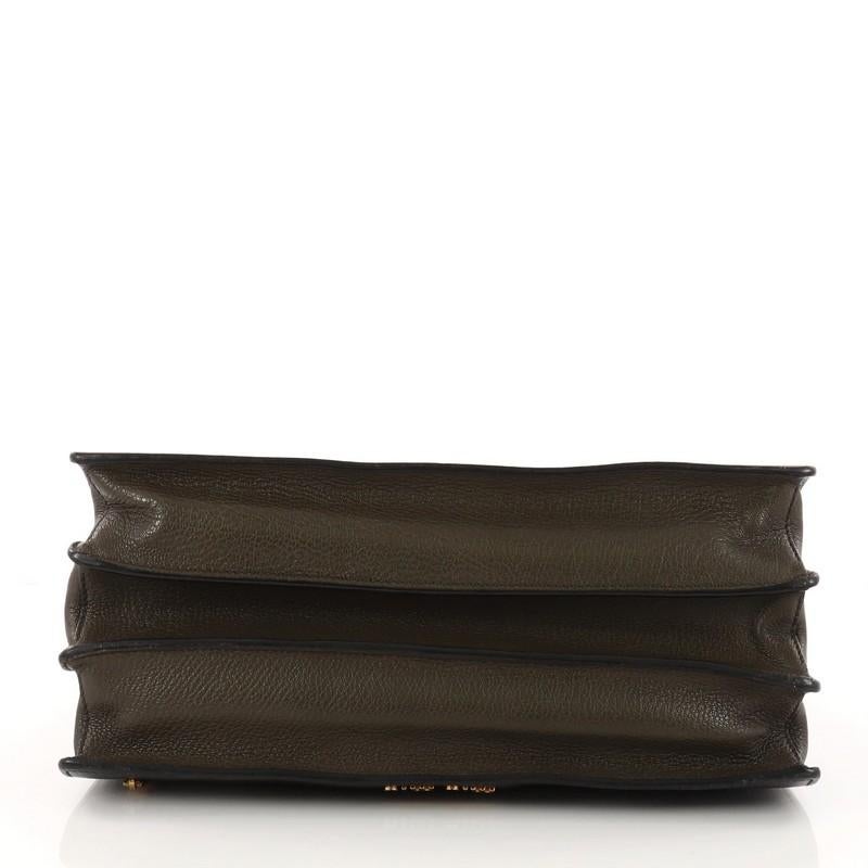Miu Miu Bicolor Madras Convertible Compartment Top Handle Bag Leather Medium In Good Condition In NY, NY