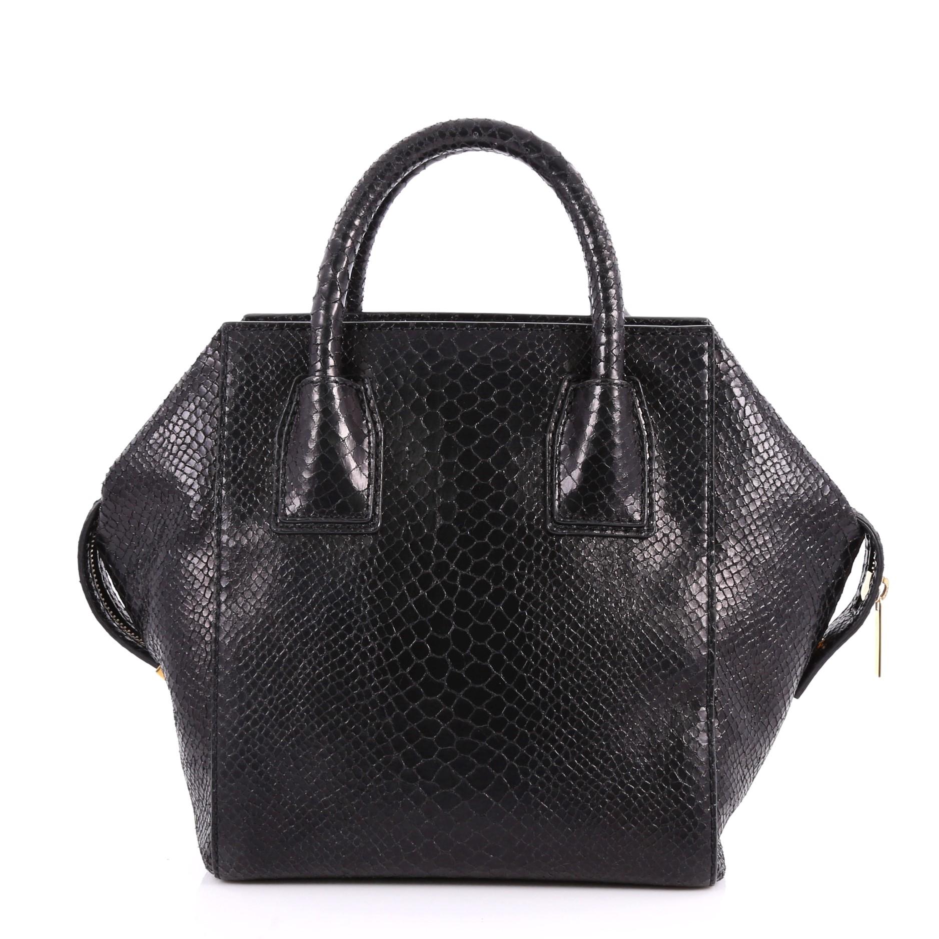 Stella McCartney Cavendish Boston Bag Faux Python Mini In Excellent Condition In NY, NY