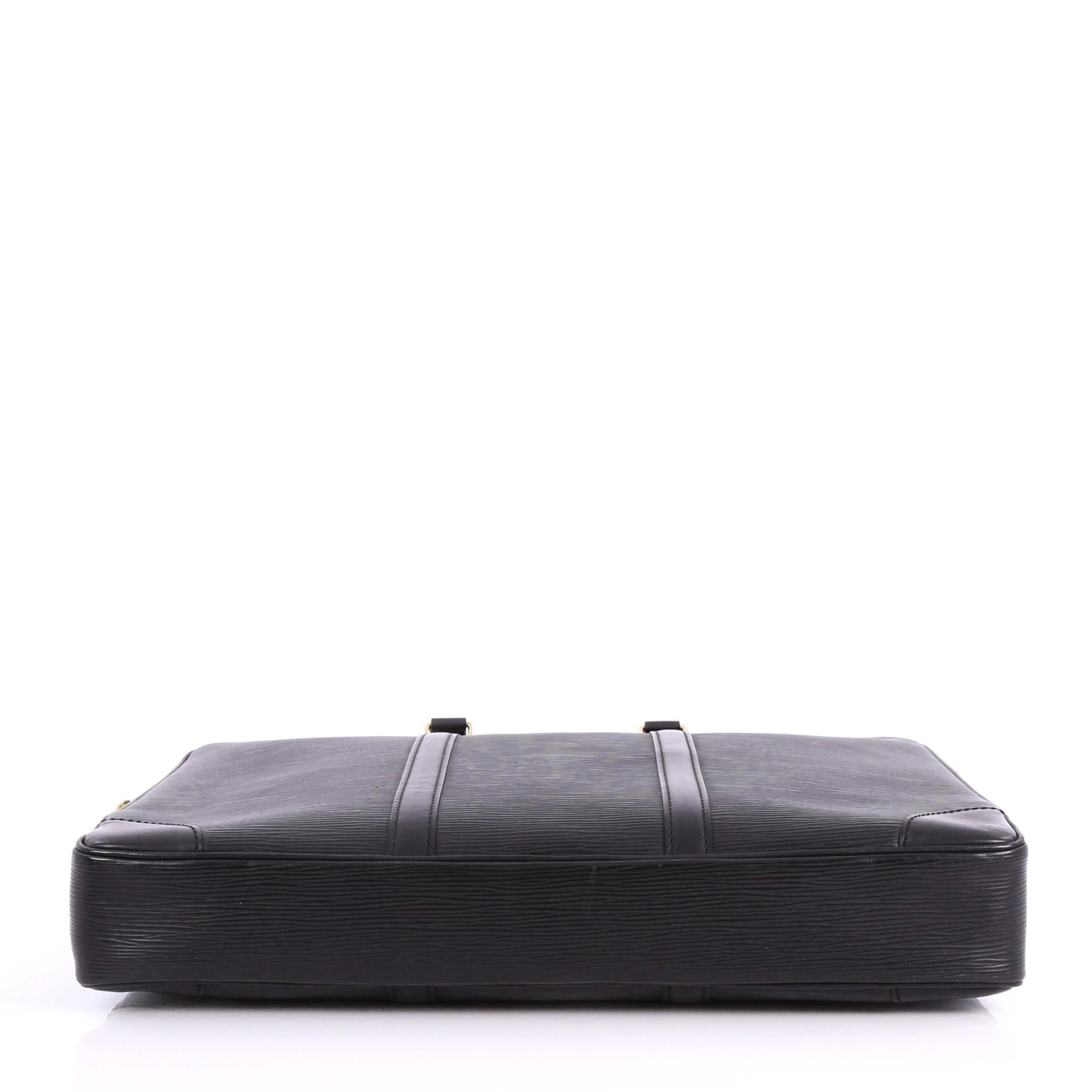 Women's or Men's Louis Vuitton Porte-Documents Voyage Briefcase Epi Leather