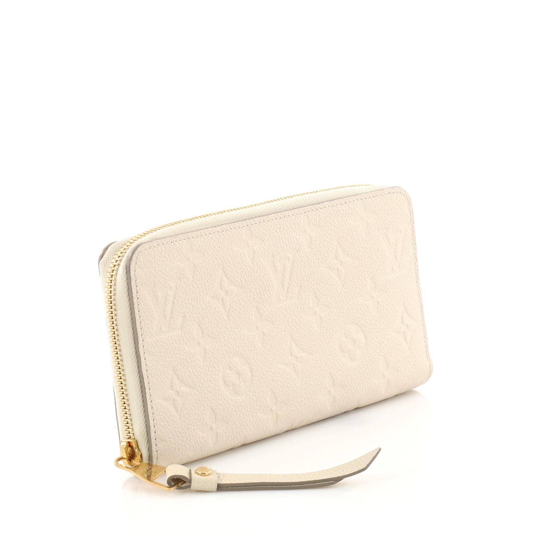 White Louis Vuitton Secret Wallet Monogram Empreinte Leather